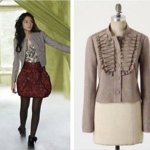 Anthropologie -Tabitha Pleated Wool ‘As You Please’ Blazer